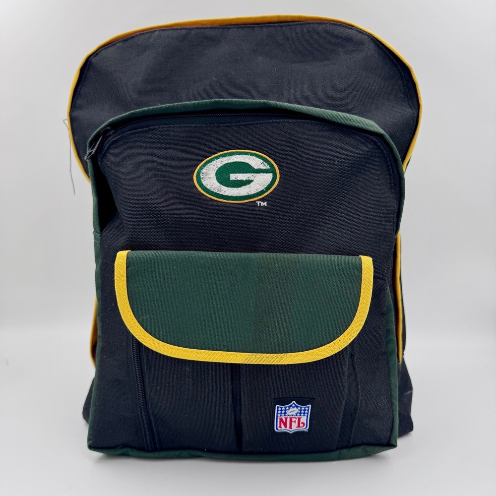 Vintage Pristine Green Bay Packers NFL Backpack Pyramid Handbags Backpack